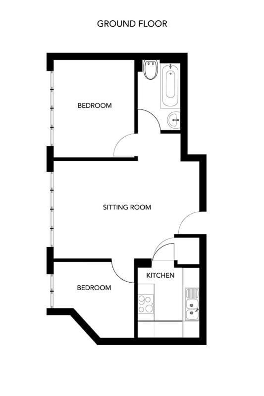 Contemporary City Centre Apartment With Parking Bath Dış mekan fotoğraf